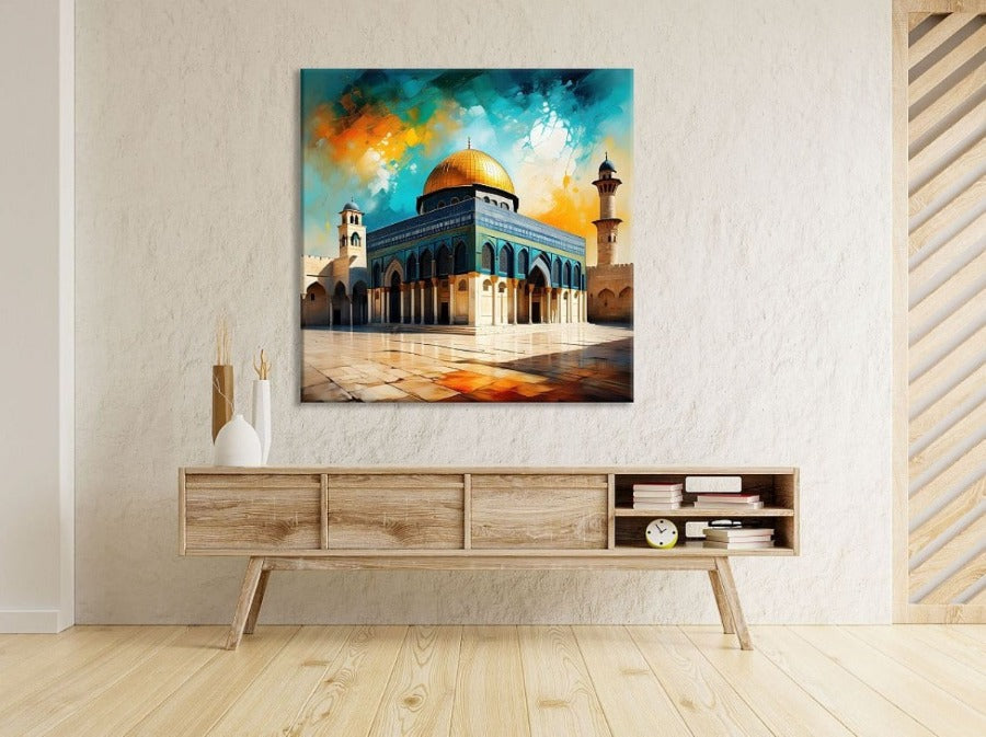 Masjid Al Aqsa-Framed Islamic Wall Decor-Giclée Fine Art On Canvas