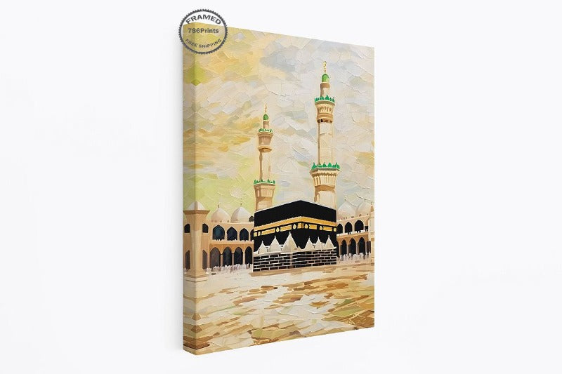 Holy Kaaba-Framed Islamic Wall Decor-Giclée Fine Art On Canvas