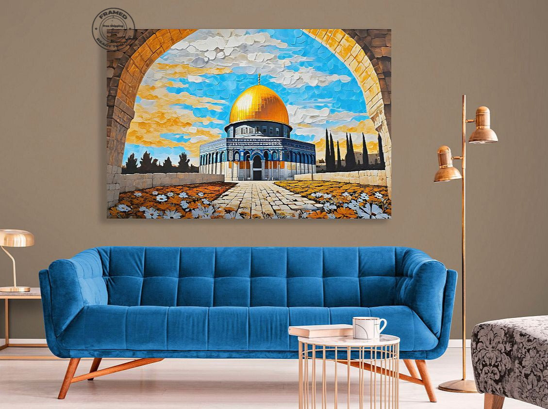 Masjid Al Aqsa-Framed Islamic Wall Decor-Giclée Fine Art On Canvas