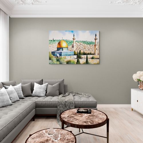 Masjid Al Aqsa-Framed Islamic Wall Decor-Giclée Fine Art On Canvas