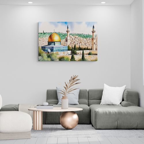 Masjid Al Aqsa-Framed Islamic Wall Decor-Giclée Fine Art On Canvas