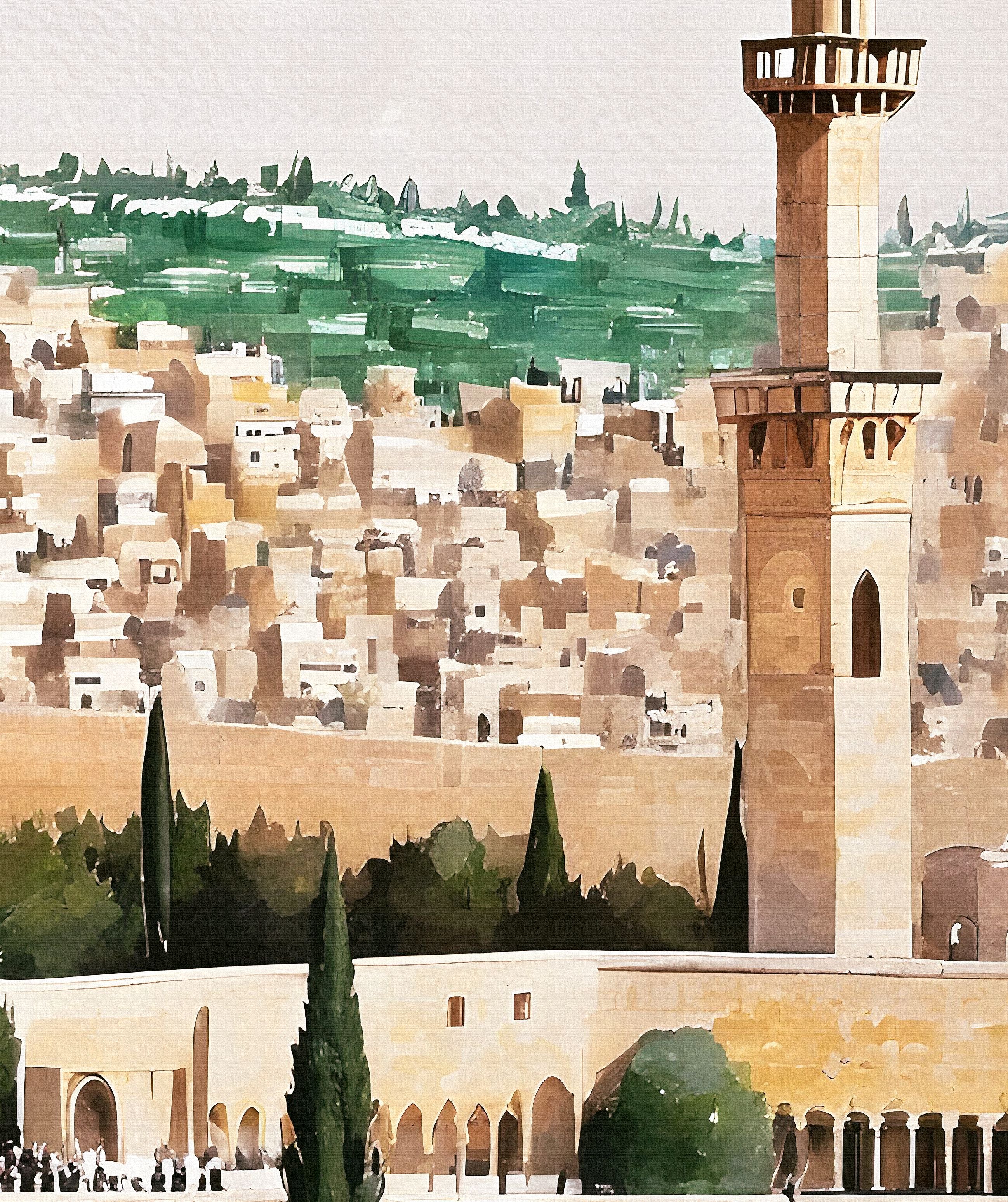 Masjid Al Aqsa-Framed Islamic Wall Decor-Giclée Fine Art On Canvas