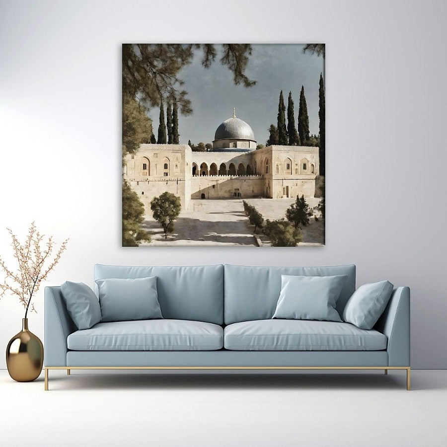 Masjid Al Aqsa-Framed Islamic Wall Decor-Giclée Fine Art On Canvas