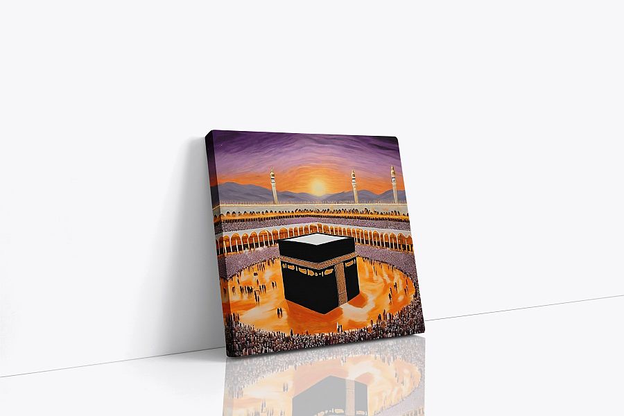 Kaaba Mecca-Framed Islamic Wall Decor-Giclée Fine Art On Canvas