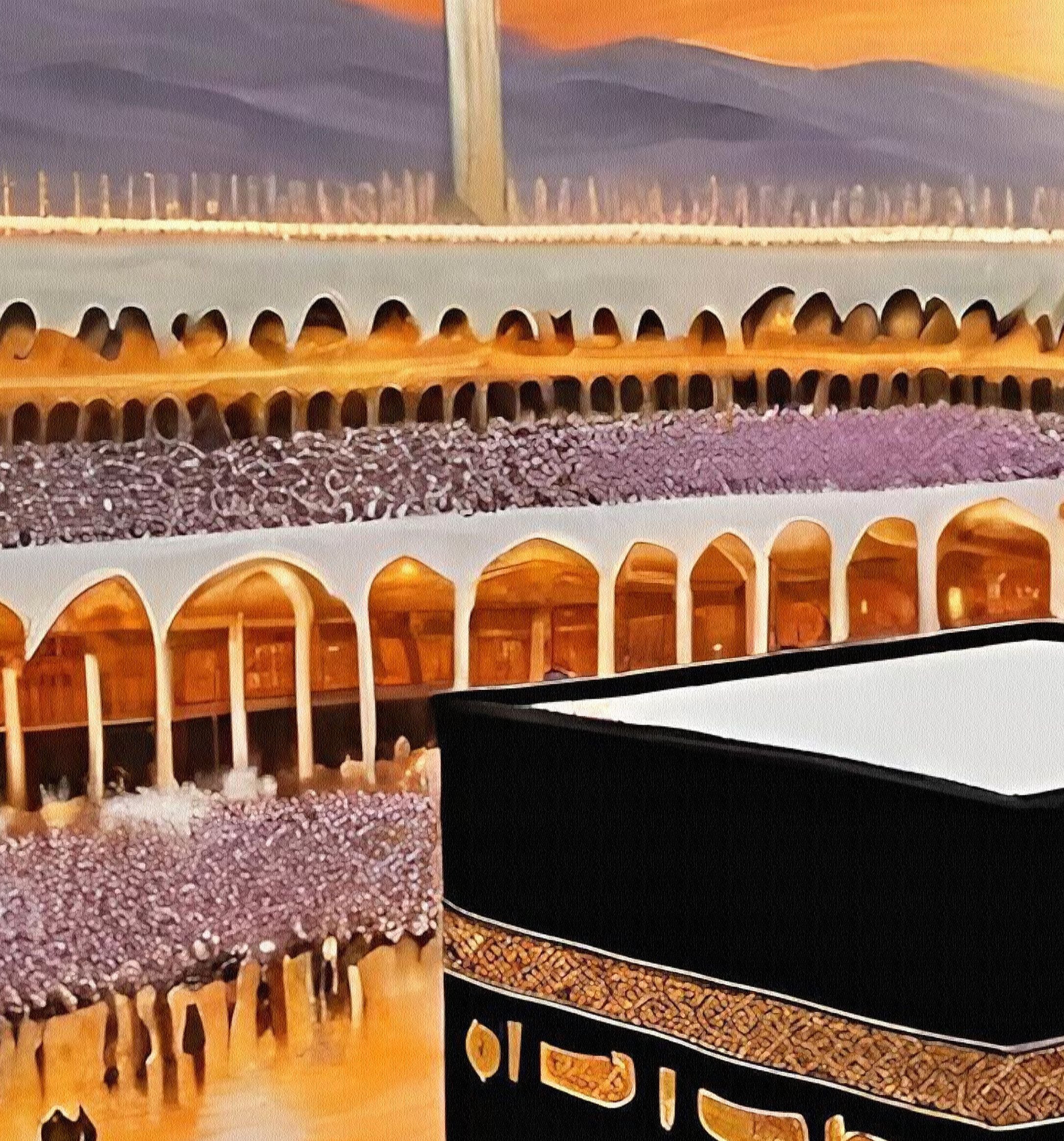 Kaaba Mecca-Framed Islamic Wall Decor-Giclée Fine Art On Canvas