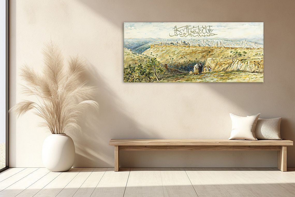 Al Aqsa-Framed Islamic Wall Decor-Giclée Fine Art On Canvas