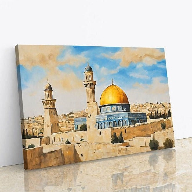 Masjid Al Aqsa-Framed Islamic Wall Decor-Giclée Fine Art On Canvas