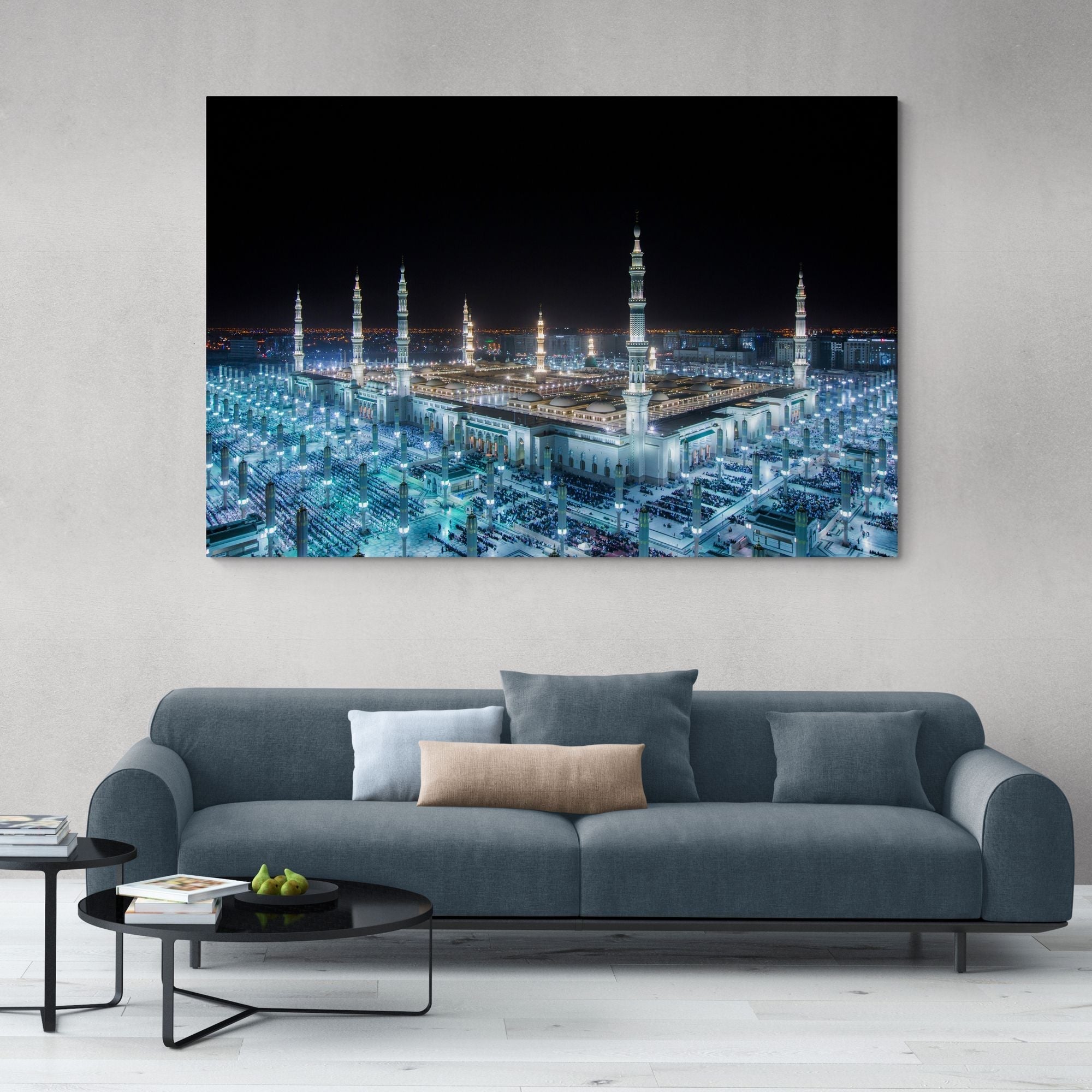 Great Mosque of Medina-Framed Islamic Wall Decor-Giclée Fine Art On Canvas