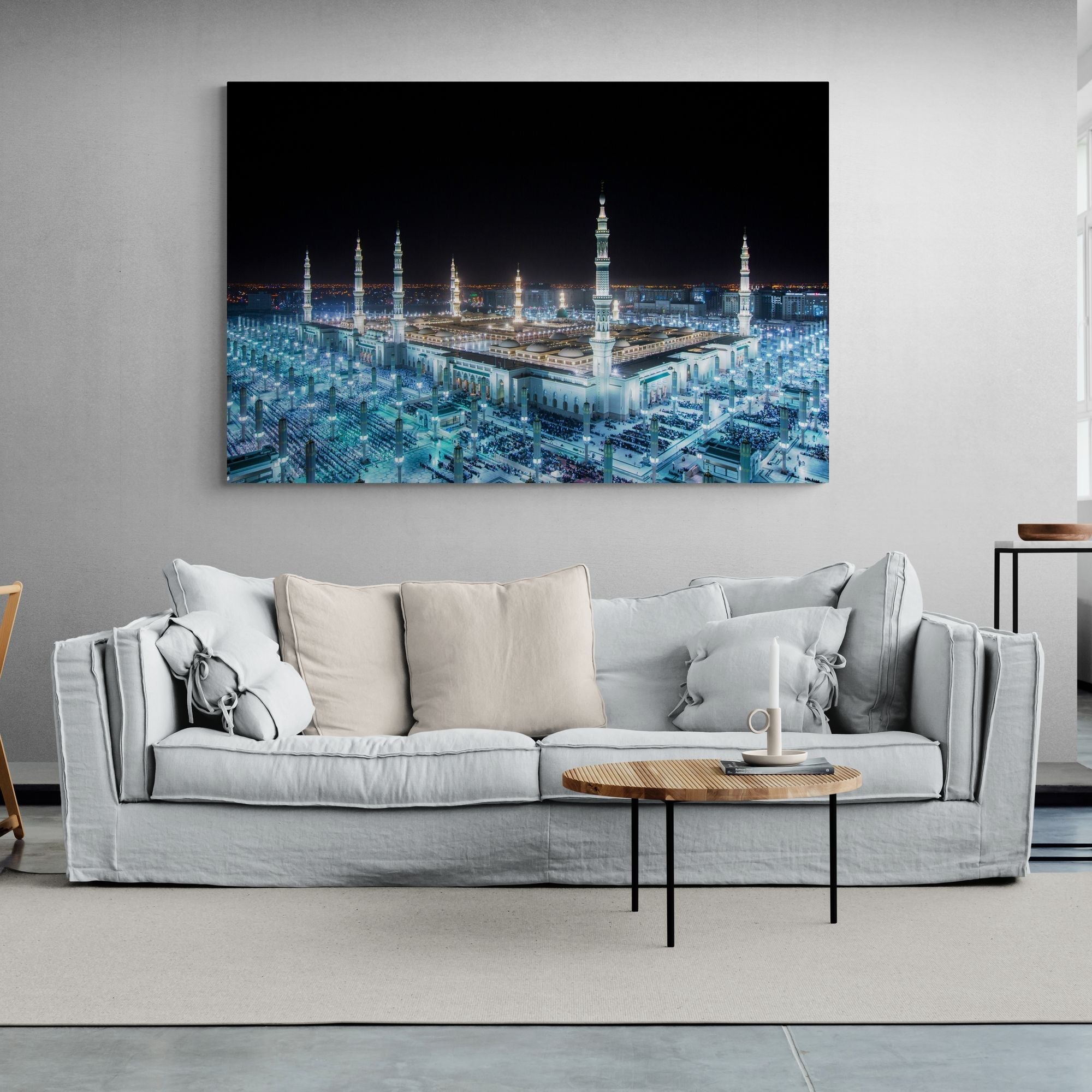 Great Mosque of Medina-Framed Islamic Wall Decor-Giclée Fine Art On Canvas