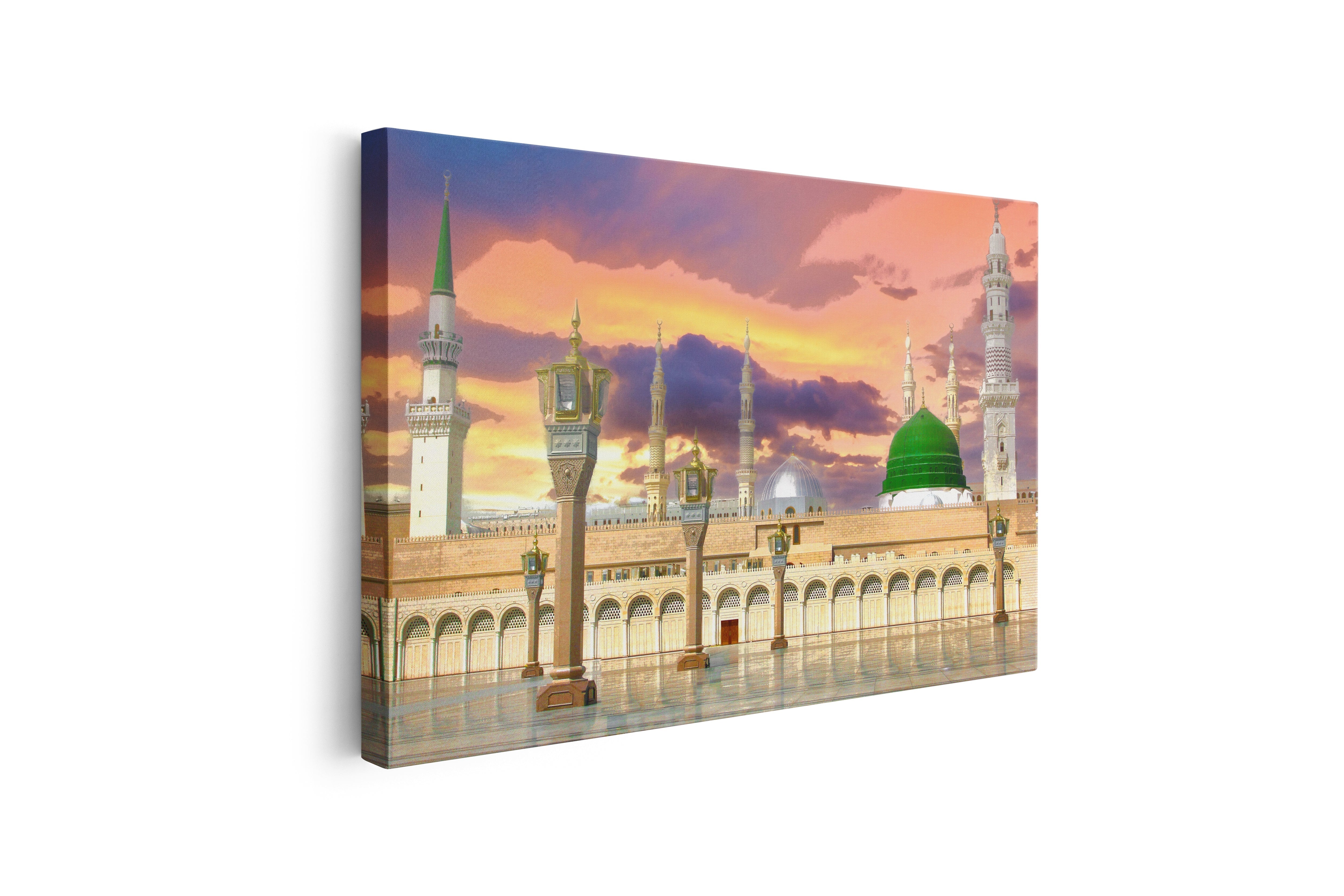 Great Mosque of Medina-Framed Islamic Wall Decor-Giclée Fine Art On Canvas