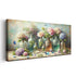 Colorful flowers and butterflies in glass bottles art canvas print home decor