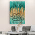 Framed Islamic wall art featuring Arabic calligraphy of the Surah Rahman on high-quality canvas. Handcrafted and stretched on a sturdy wooden frame, ready to hang. Vibrant Giclée air spray painting with acrylic satin varnish for long-lasting color. Perfect for home decor or as a meaningful gift.